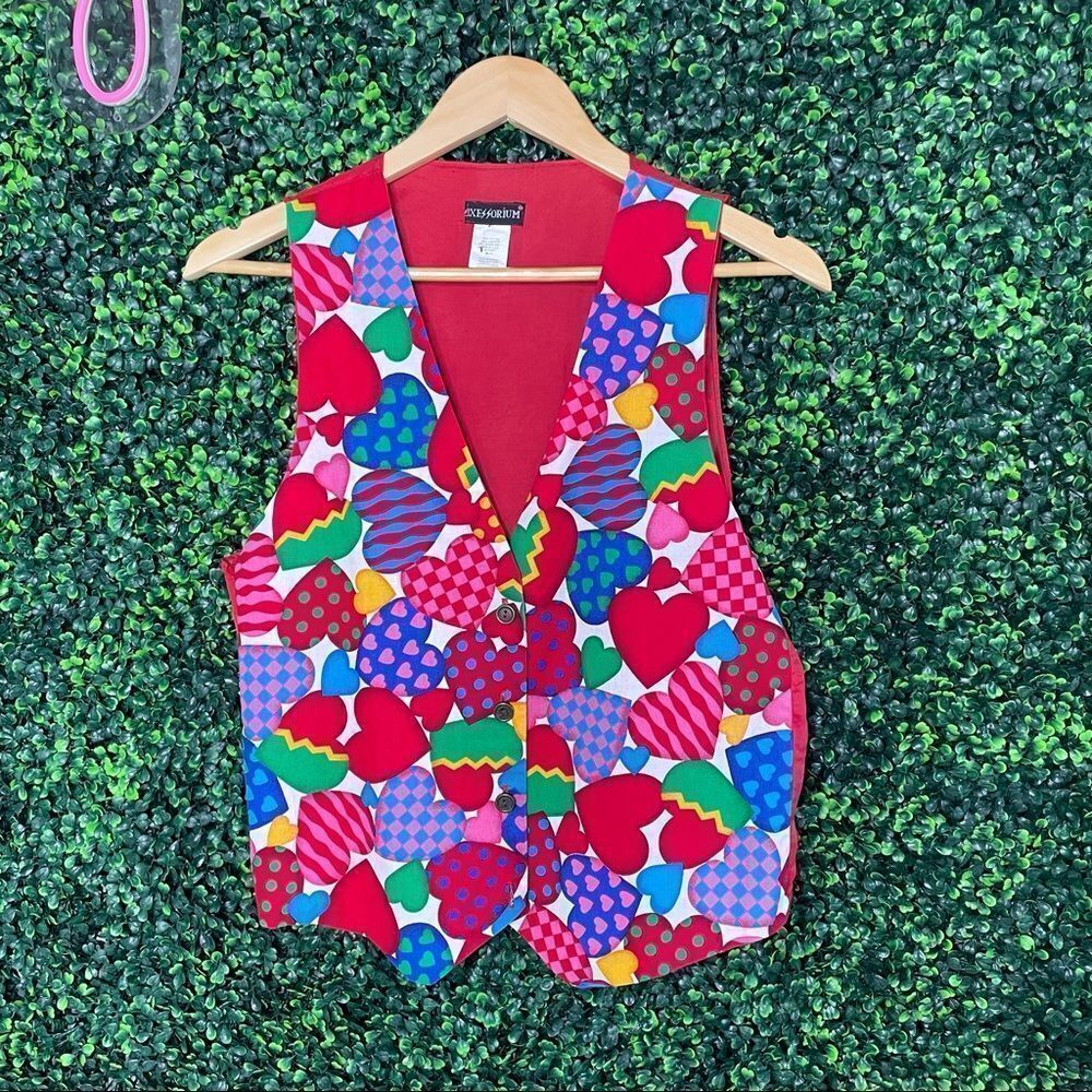 Axessorium Red Hearts Vest Sz M/L